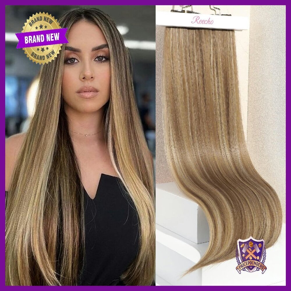 24 Inch Clip-In Hair Extensions, 5-Piece Set, Lightweight Synthetic
